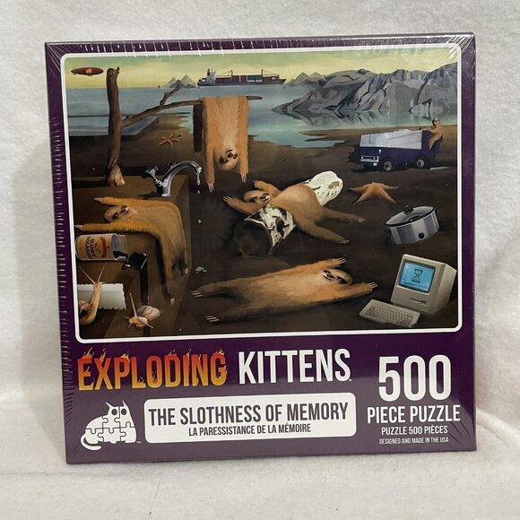 Exploding Kittens Puzzle The Slothness of Memory 500 piece Jigsaw Brand New - Picture 1 of 6